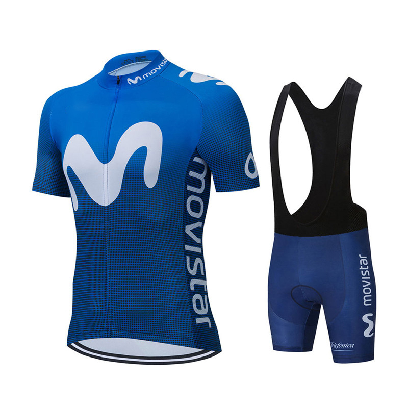 Movistar-신제품 팀 사이클링 저지 세트 MTB  - Cycling Gear Brands 리뷰 및 가격