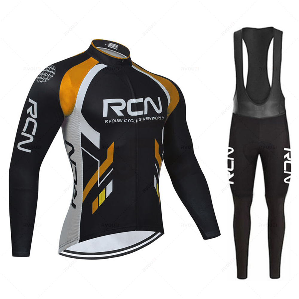 Rvouei 가을 긴팔 사이클링 저지 세트 빕 팬츠 로 - Cycling Gear Brands 리뷰 및 가격
